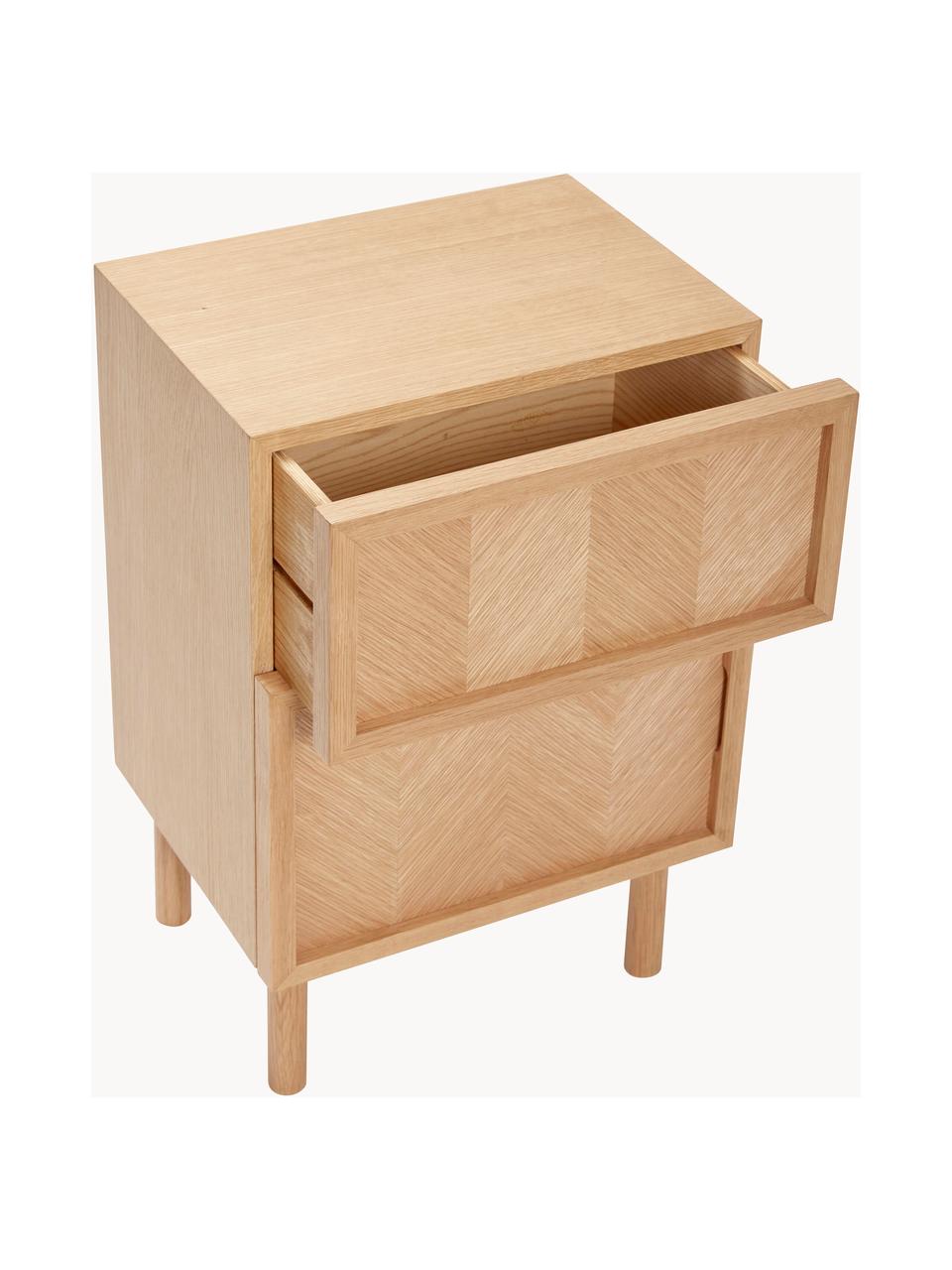 Table de chevet en bois motif à chevrons Herringbone, Bois de chêne

Ce produit est fabriqué à partir de bois certifié FSC® issu d'une exploitation durable, Chêne, larg. 40 x haut. 60 cm