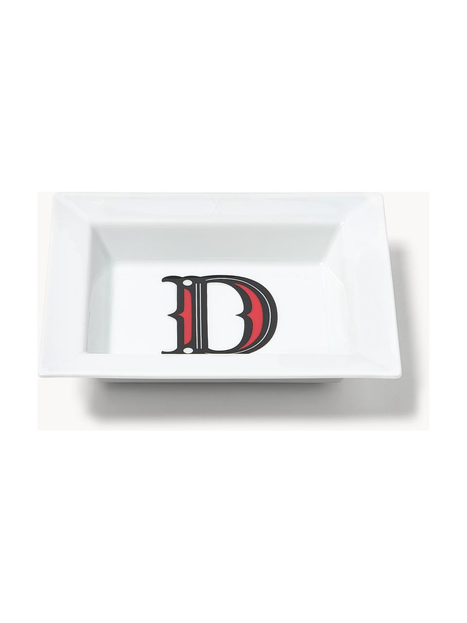 Westwing Collection x MEISSEN, handgefertigte Vide-Poche Initials mit Dekor, Porzellan, glasiert, D, B 16 x T 13 cm