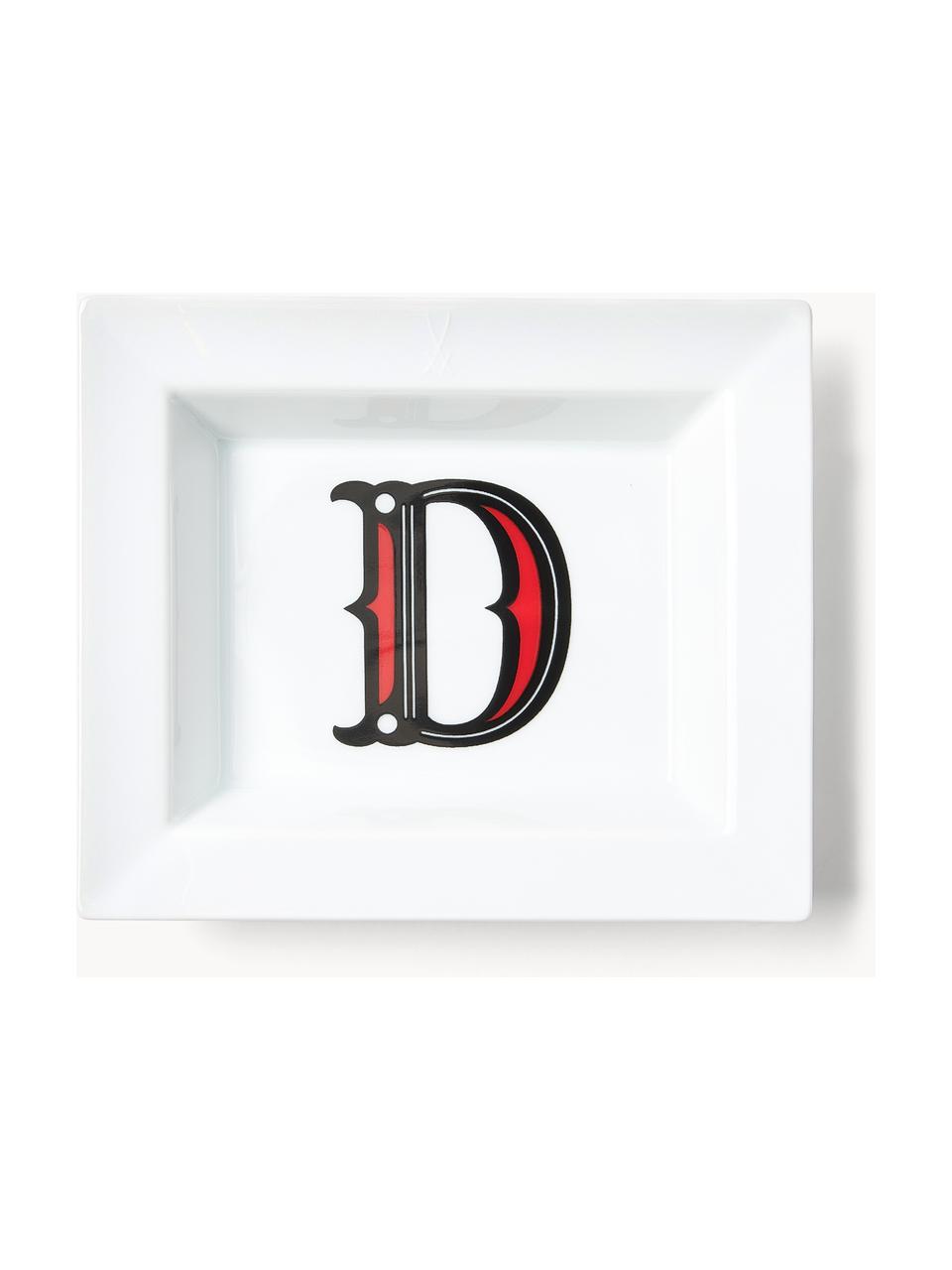 Westwing Collection x MEISSEN, handgefertigte Vide-Poche Initials mit Dekor, Porzellan, glasiert, D, B 16 x T 13 cm