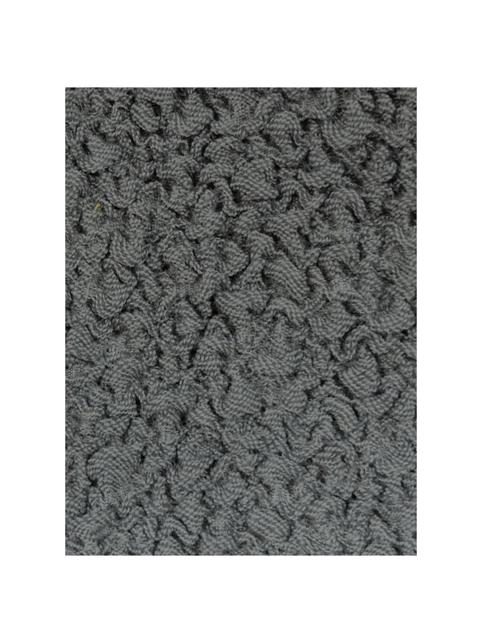 Housse de canapé Roc, 55 % polyester, 35 % coton, 10 % élastomère, Gris, larg. 200 x haut. 120 cm