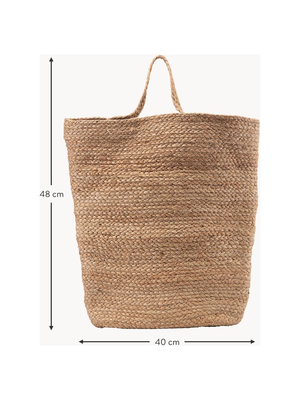 Panier de rangement en chanvre Mira, haut. 48 cm, Chanvre, Beige, larg. 40 x haut. 48 cm