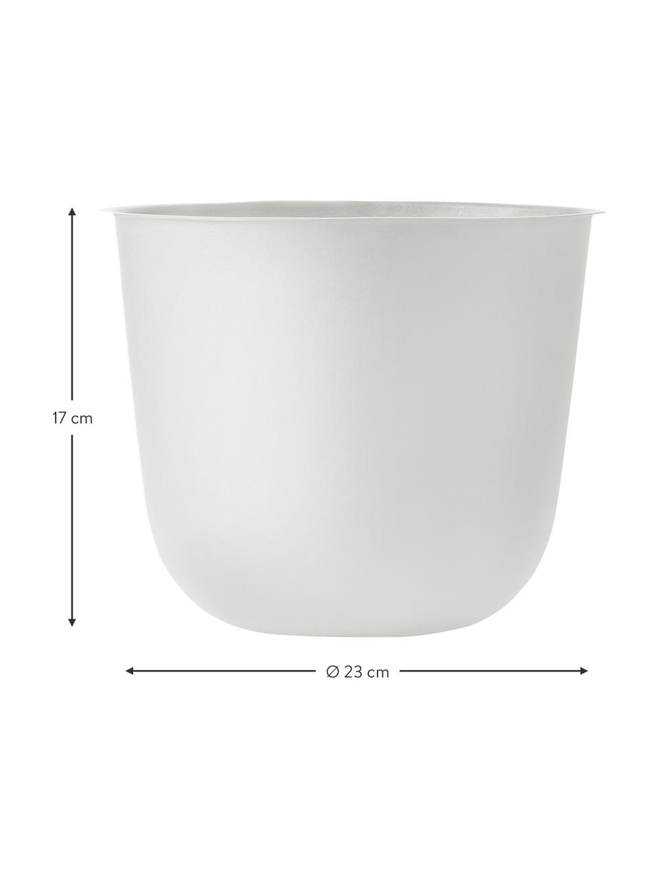 Portavaso grande in acciaio Wire Pot, Acciaio verniciato a polvere, Bianco, Ø 23 x Alt. 17 cm