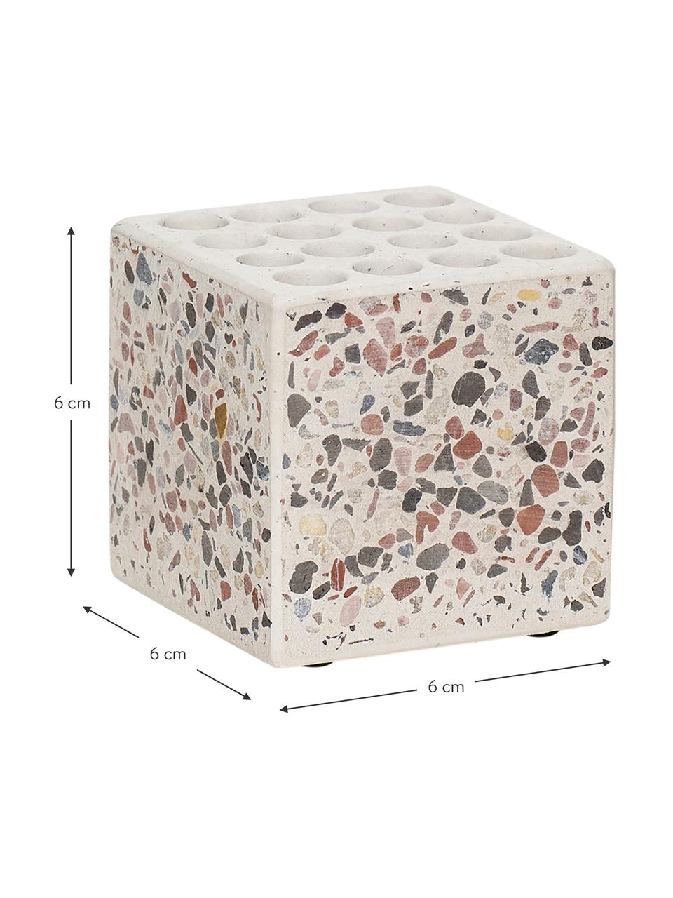 Pennenhouder Renomel, Terrazzo, Wit, rood, zwart, B 6 x H 6 cm