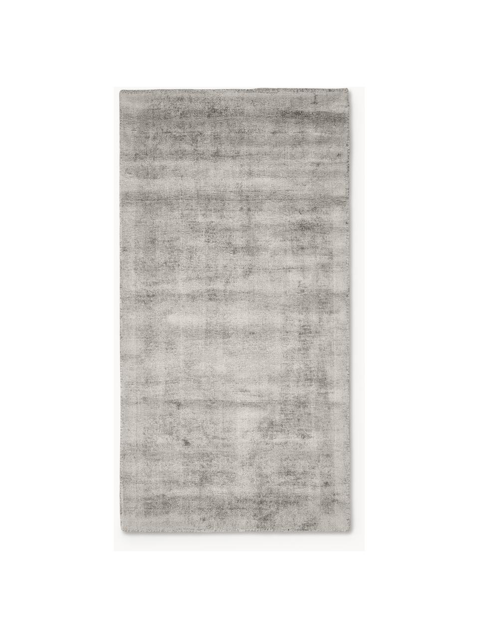 Tapis en viscose tissé main Jane, Gris, larg. 200 x long. 300 cm (taille L)