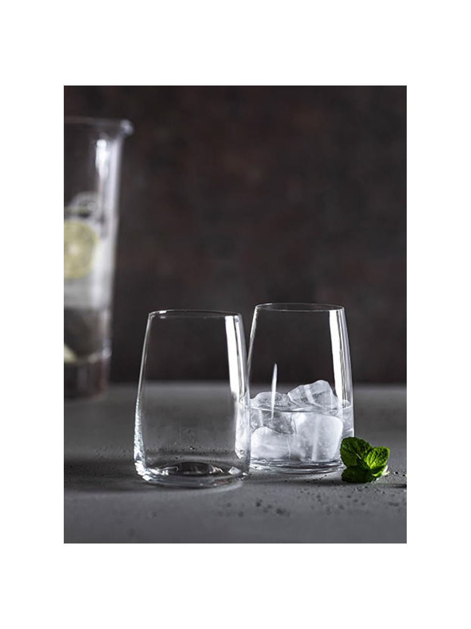 Krištáľové poháre na vodu Vivid Senses, 4 ks, Tritanové krištáľové sklo, Priehľadná, Ø 8 x V 12 cm, 500 ml