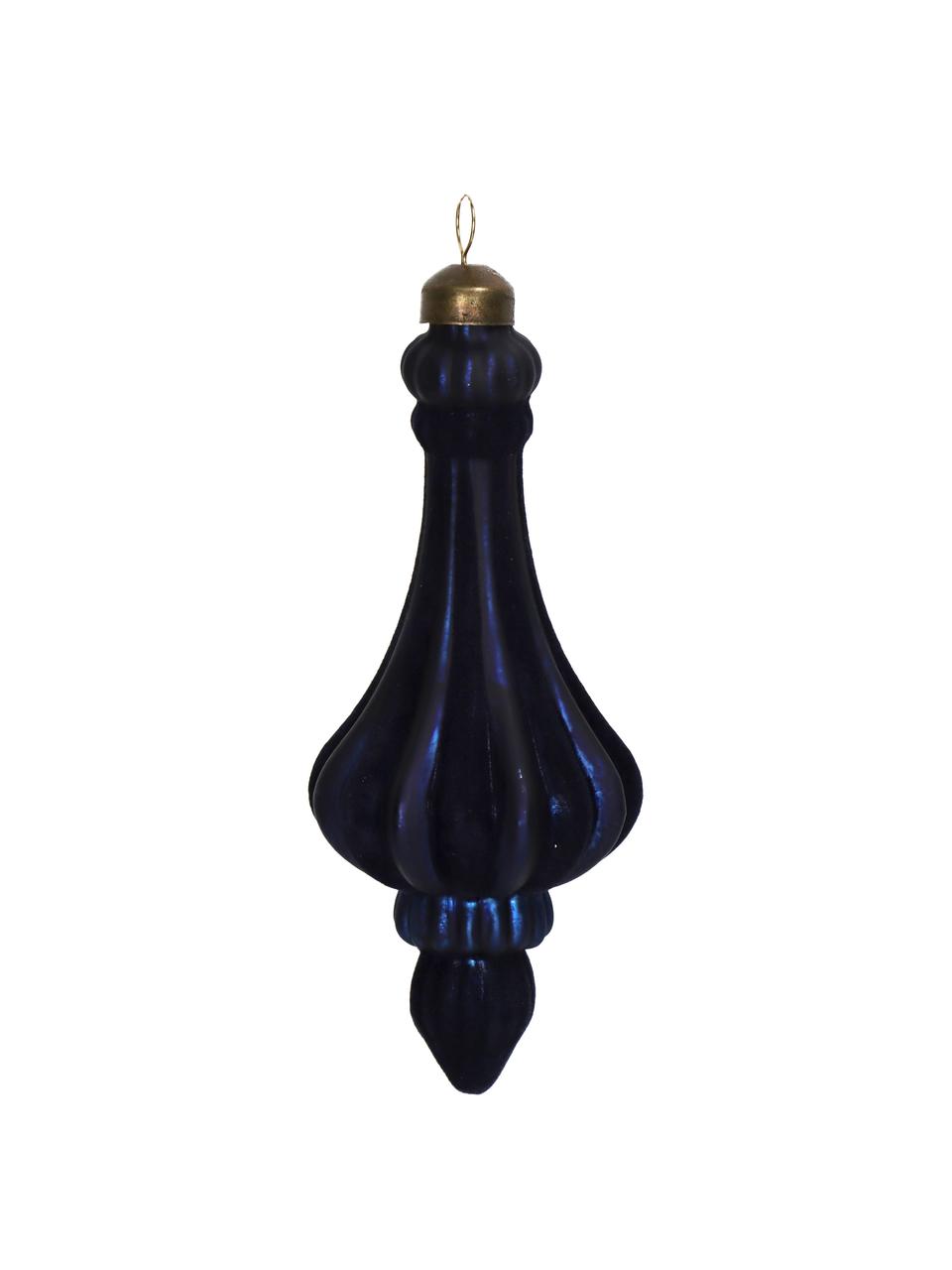 Kerstboomhanger Neruun, Fluweel, Zwart, Ø 7 x H 15 cm