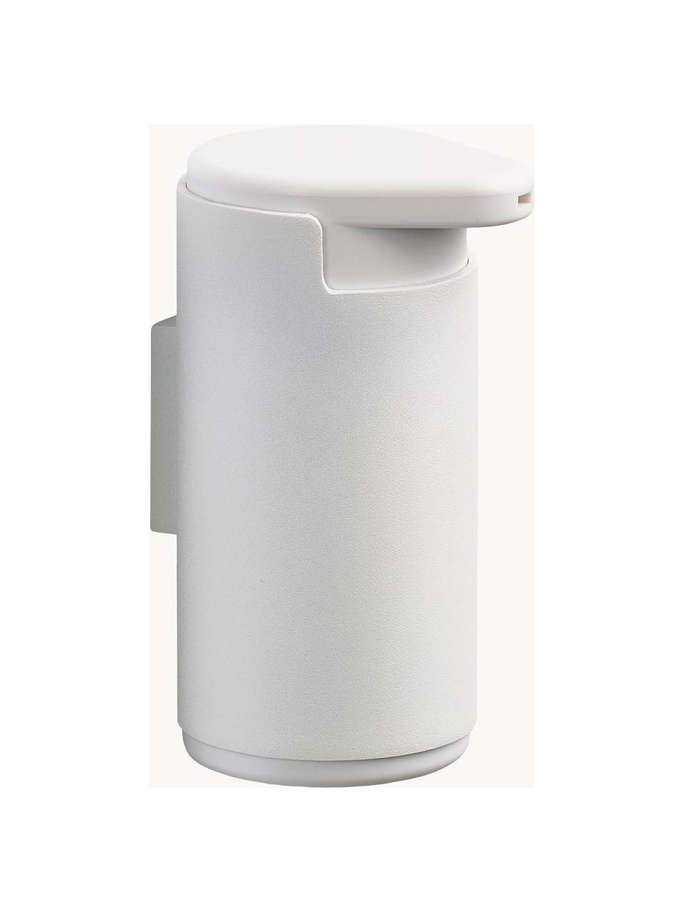 Dispenser sapone con fissaggio a parete Rim, Contenitore: alluminio rivestito, Bianco, Ø 9 x Alt. 14 cm