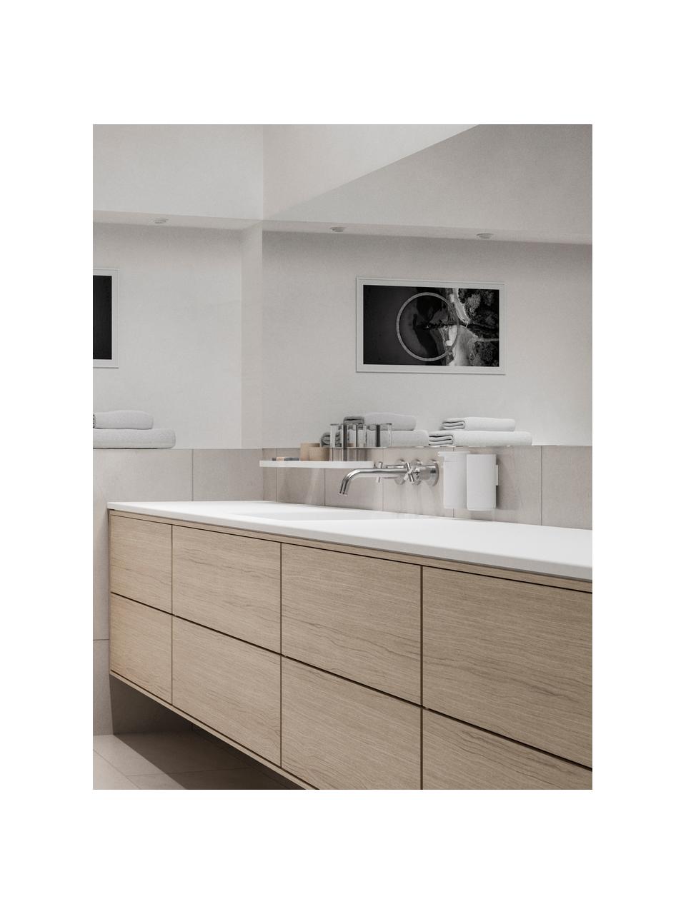 Dispenser sapone con fissaggio a parete Rim, Contenitore: alluminio rivestito, Bianco, Ø 9 x Alt. 14 cm