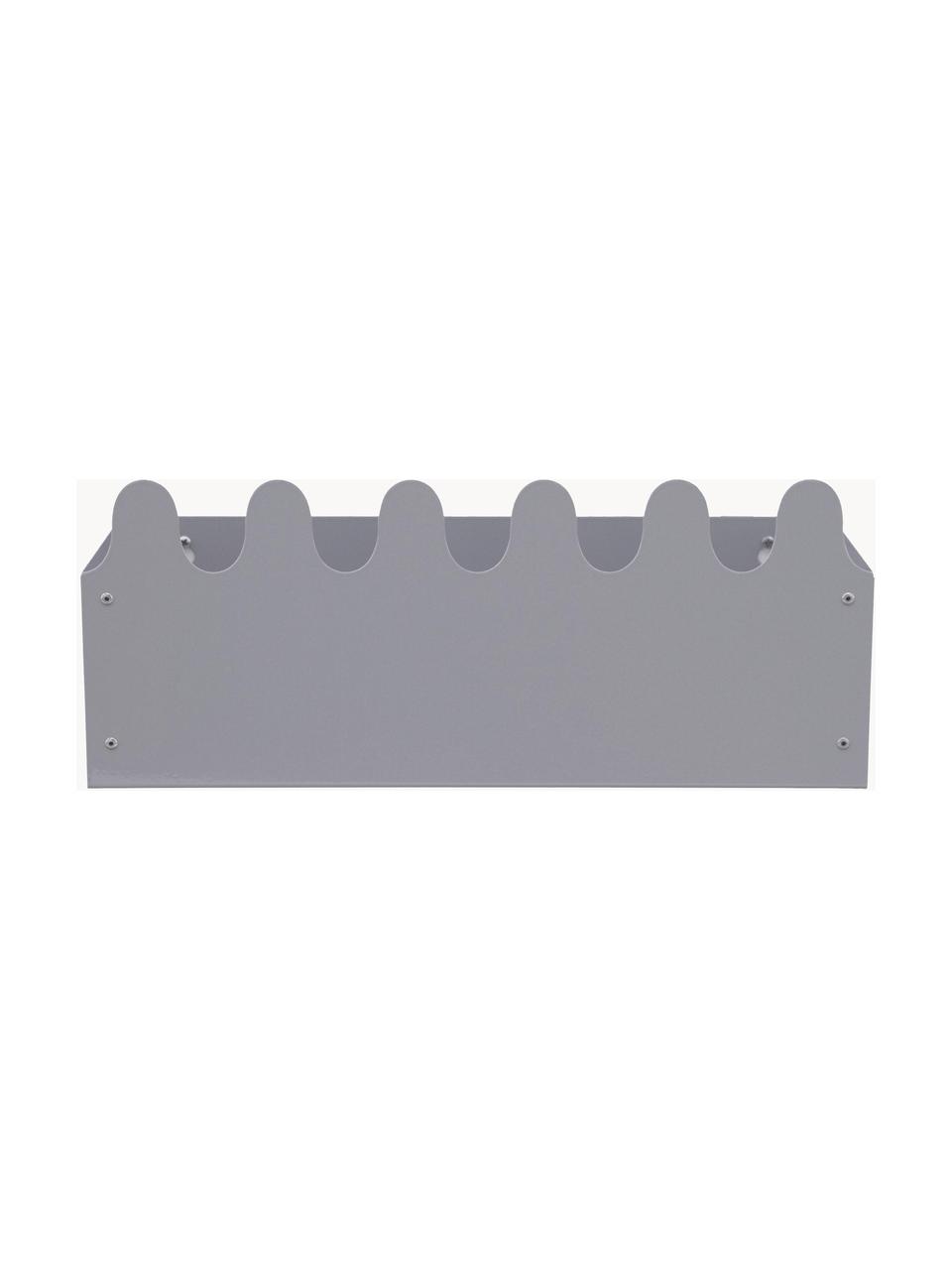 Mensola da parete in metallo grigio Sinus, Metallo verniciato a polvere, Grigio, Larg. 39 x Alt. 16 cm