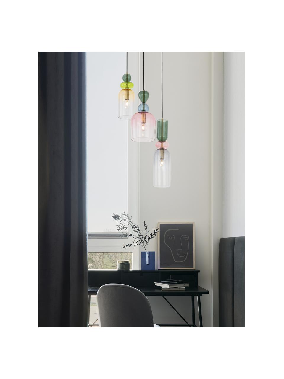 Cluster hanglamp Murano, Goudkleurig, meerkleurig, Ø 42 cm