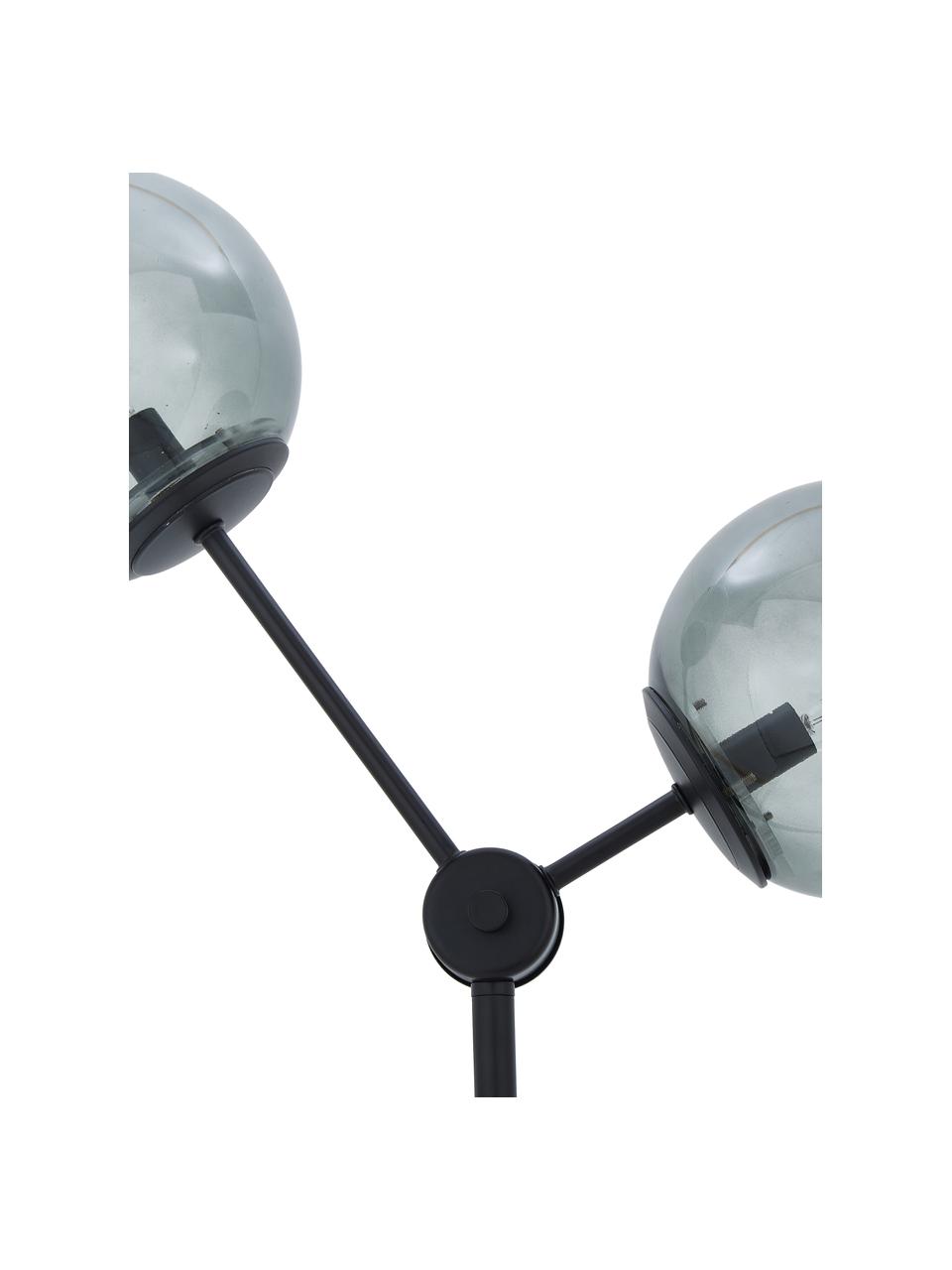 Industrial-Stehlampe Aurelia in Schwarz, Lampenfuß: Metall, pulverbeschichtet, Schwarz, Grau, Ø 17 x H 155 cm