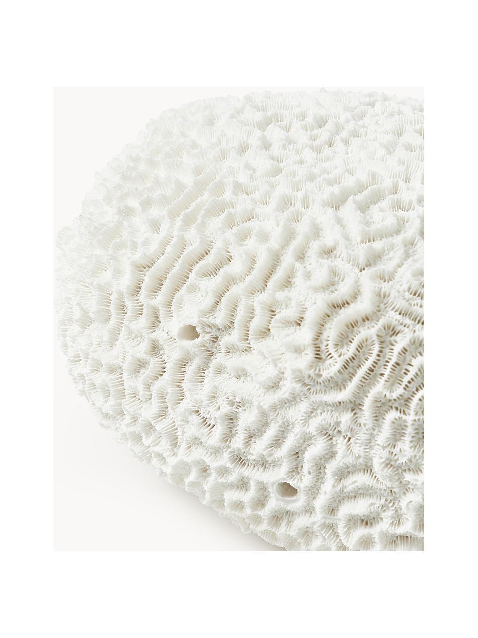 Design decoratief object Coral, Vaas: polyresin, Wit, Ø 18 x H 10 cm