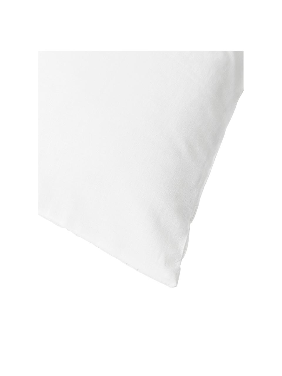 Housse de couette réversible coton blanc Esme, Blanc, larg. 200 x long. 200 cm