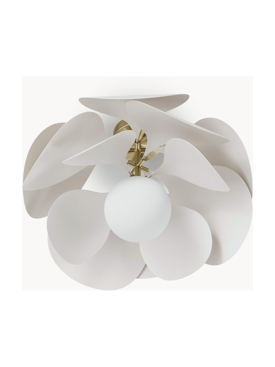 Dizajnová stropná lampa Peony, Lomená biela, odtiene zlatej, Ø 45 x V 31 cm