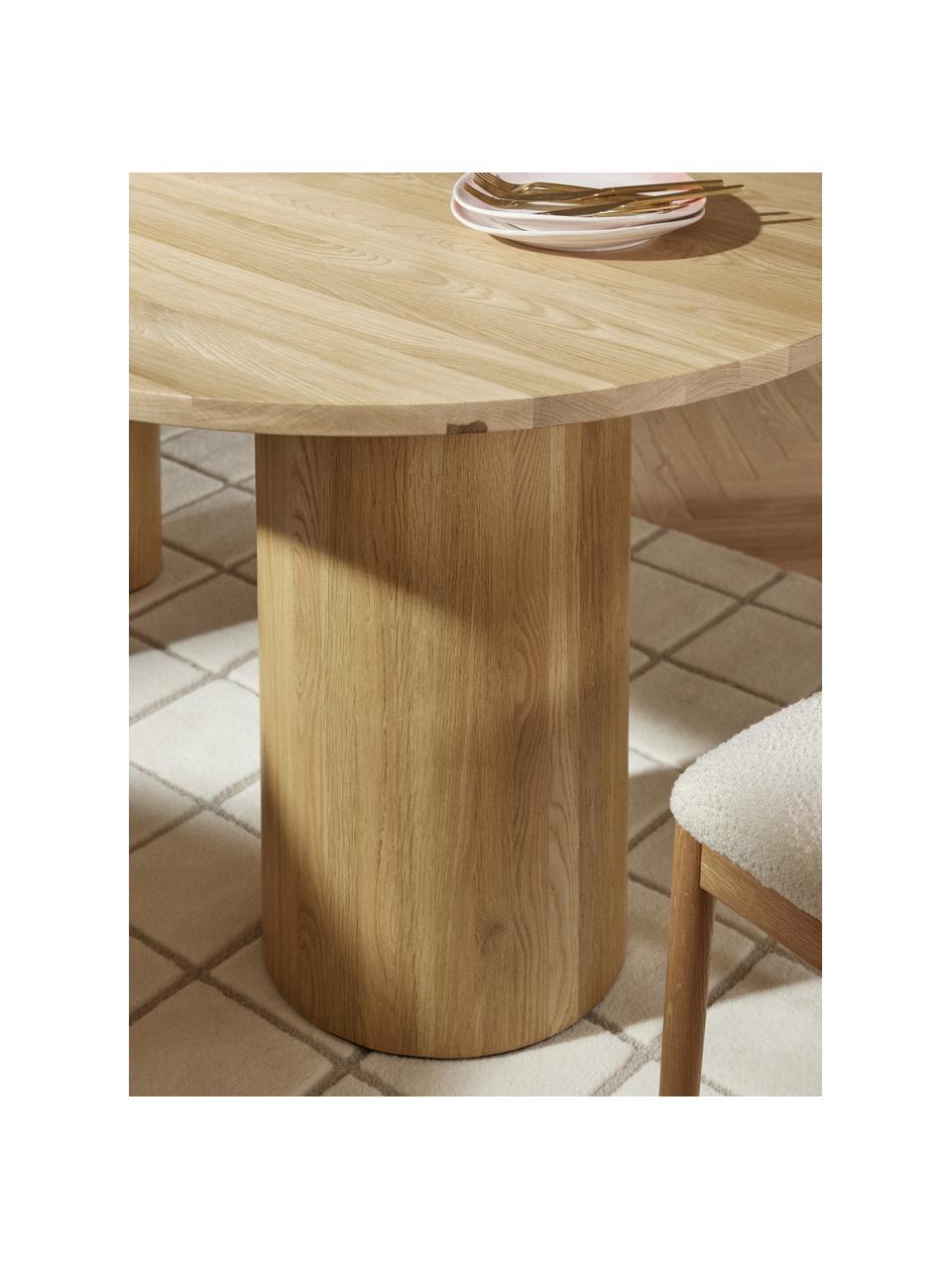Stół do jadalni z drewna dębowego Dunia, 180 x 110 cm, Lite drewno dębowe olejowane 

Ten produkt jest wykonany z drewna pochodzącego ze zrównoważonych upraw, które posiada certyfikat FSC®., Drewno dębowe, olejowane na jasno, S 180 x G 110 cm