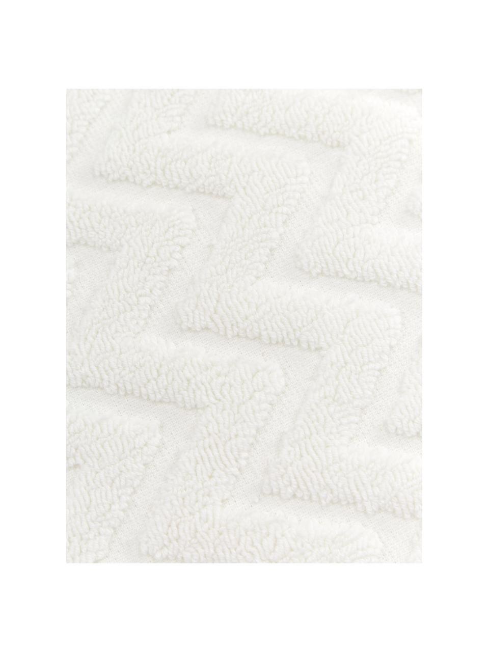Asciugamano in cotone con motivo a rilievo Karma, 100% cotone
Qualità pesante, 600 g/m², Bianco, beige, Asciugamano, Larg. 50 x Lung. 90 cm