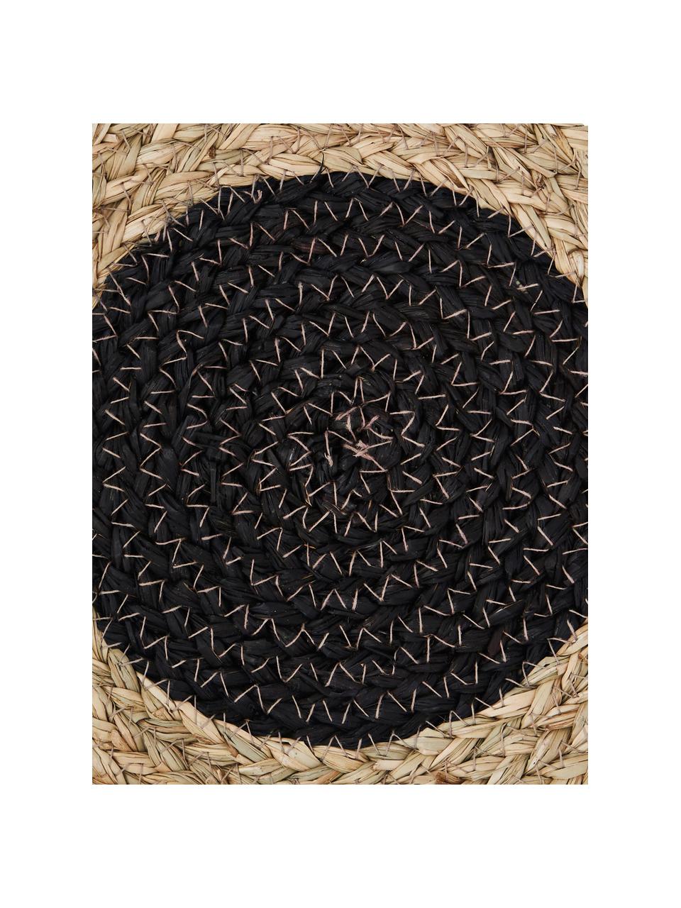 Podložka pod hrnec z mořské trávy Trive, Mořská tráva, Světle hnědá Nohy: černá, Ø 26 cm