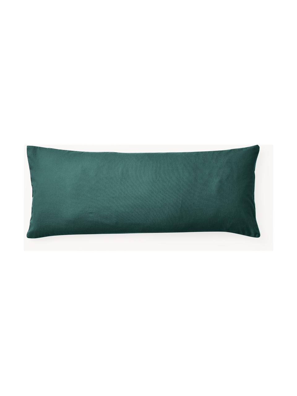 Funda de almohada de franela Biba, Verde oscuro, An 45 x L 110 cm