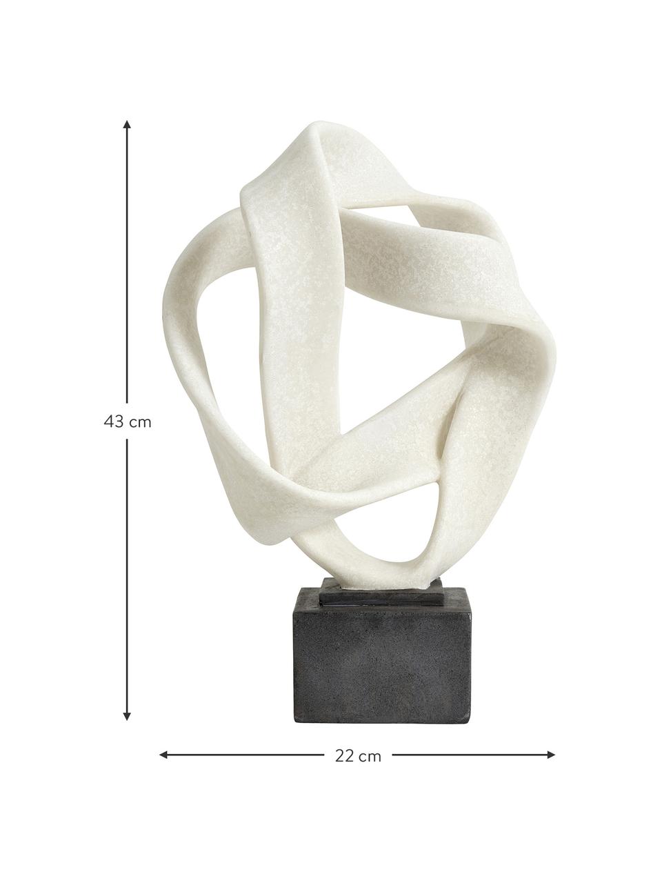 Figura decorativa Rosala, Plástico, Blanco, negro, An 22 x Al 43 cm
