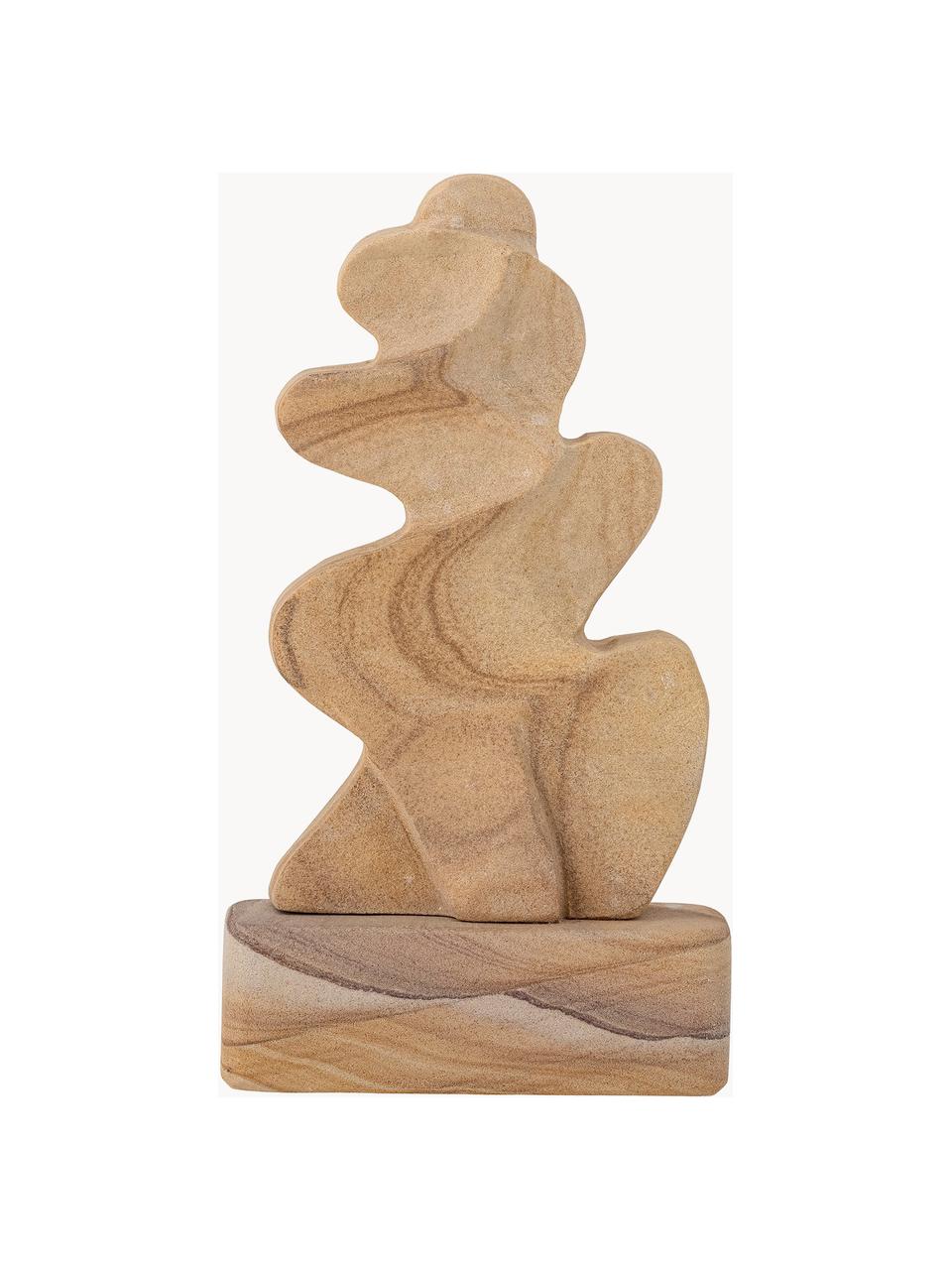 Deko-Objekt Keri aus Sandstein, Sandstein, Beige, B 13 x H 23 cm