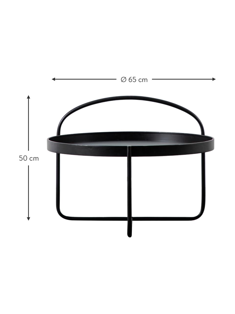 Kulatý konferenční stolek Melbury, Ocel s práškovým nástřikem, Černá, Ø 65 cm, V 50 cm