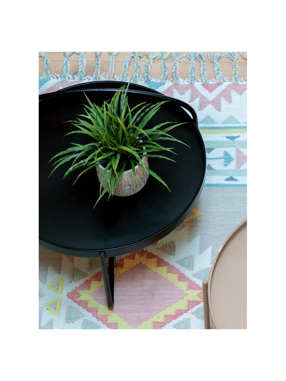 Table basse ronde noire Melbury, Acier, revêtement par poudre, Noir, Ø 65 x haut. 50 cm
