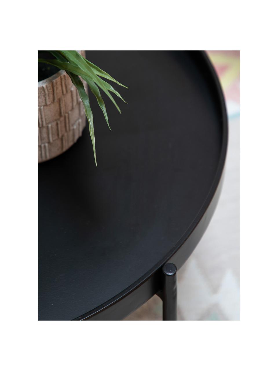 Kulatý konferenční stolek Melbury, Ocel s práškovým nástřikem, Černá, Ø 65 cm, V 50 cm