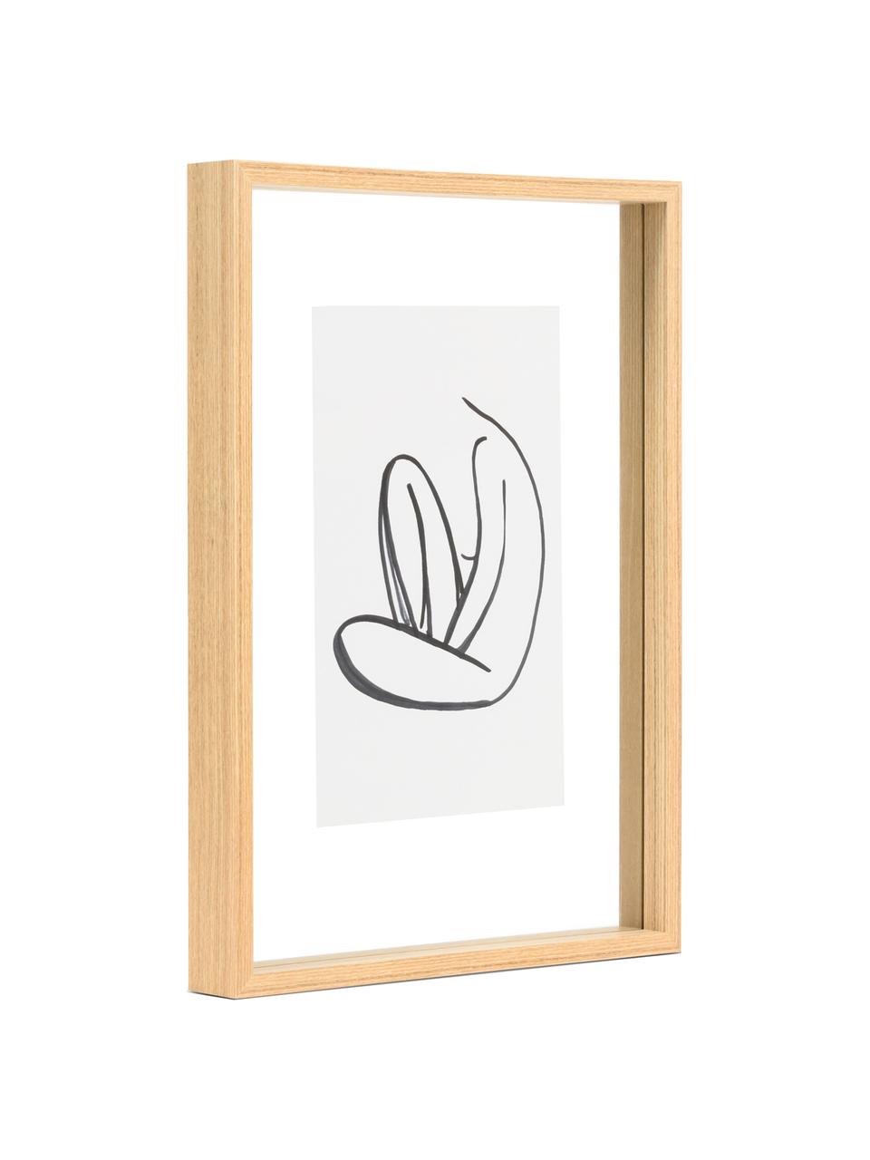 Ingelijste digitale print Aesthetic, Lijst: MDF, Bruin, wit, zwart, 30 x 45 cm