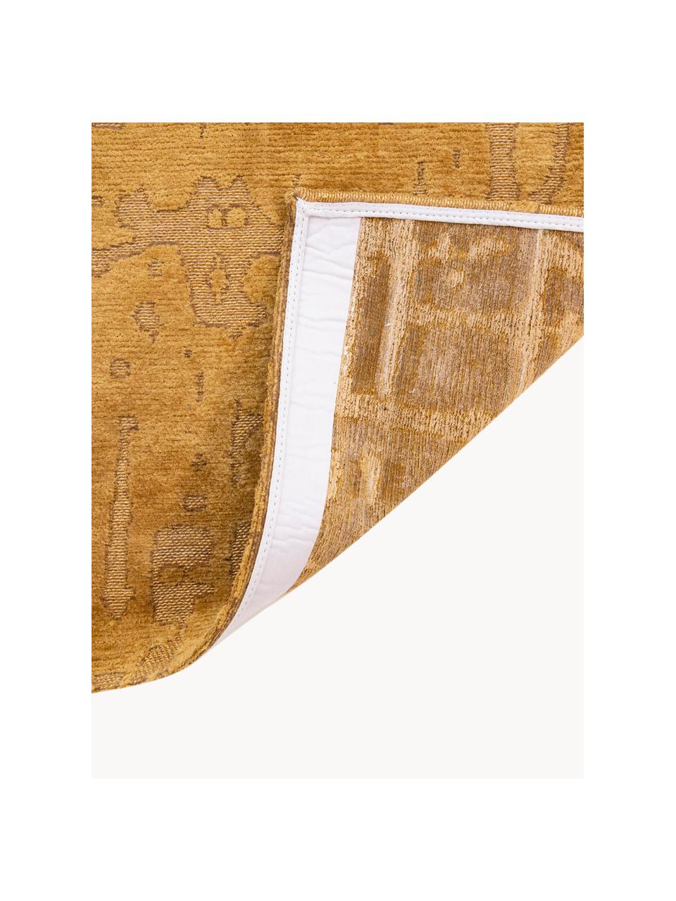 Teppich Perriers mit Hoch-Tief-Effekt, 100 % Polyester, Ocker, B 80 x L 150 cm (Größe XS)