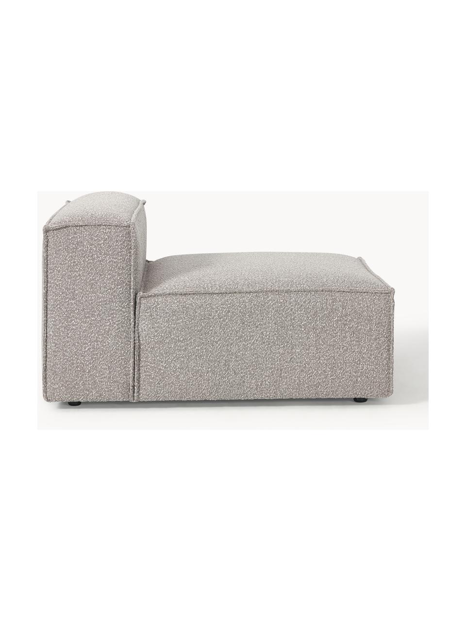 Mittelmodul Lennon aus Bouclé, Bezug: Bouclé (100 % Polyester) , Gestell: Massives Kiefernholz, Spe, Füße: Kunststoff Dieses Produkt, Bouclé Taupe, B 89 x T 119 cm