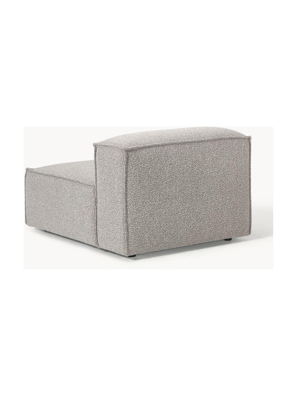 Mittelmodul Lennon aus Bouclé, Bezug: Bouclé (100 % Polyester) , Gestell: Massives Kiefernholz, Spe, Füße: Kunststoff Dieses Produkt, Bouclé Taupe, B 89 x T 119 cm