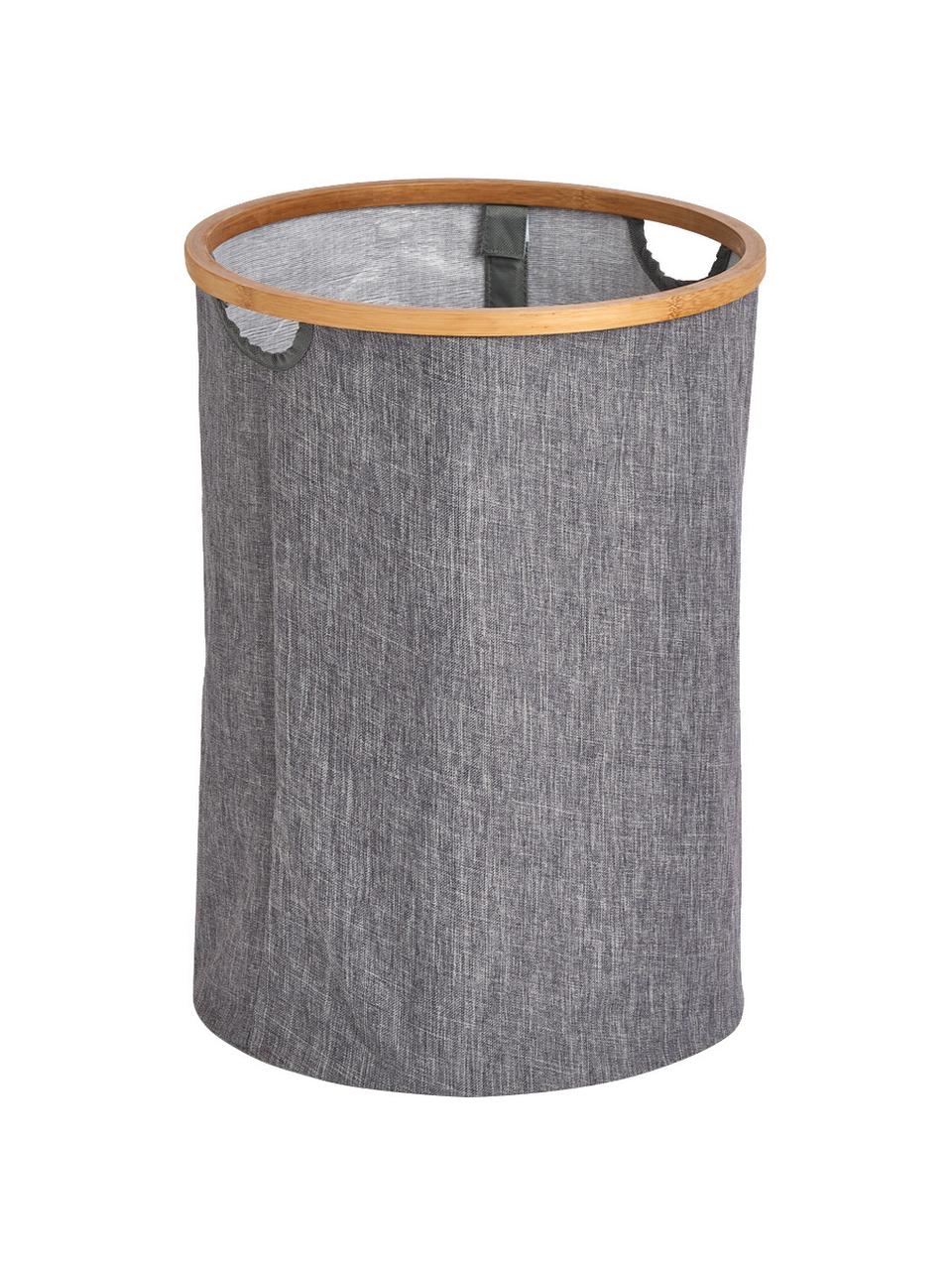 Panier à linge Appa, Gris, beige, Ø 36 x haut. 50 cm