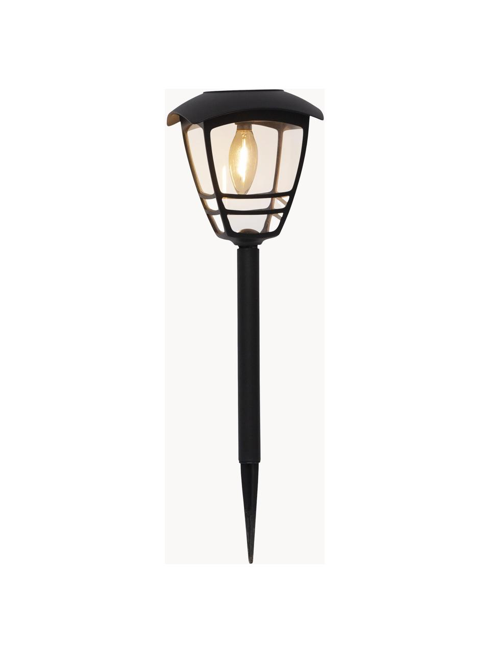 Lámpara solar para exteriores Felix, Pantalla: acrílico, Estructura: plástico, Negro, Ø 14 x Al 45 cm