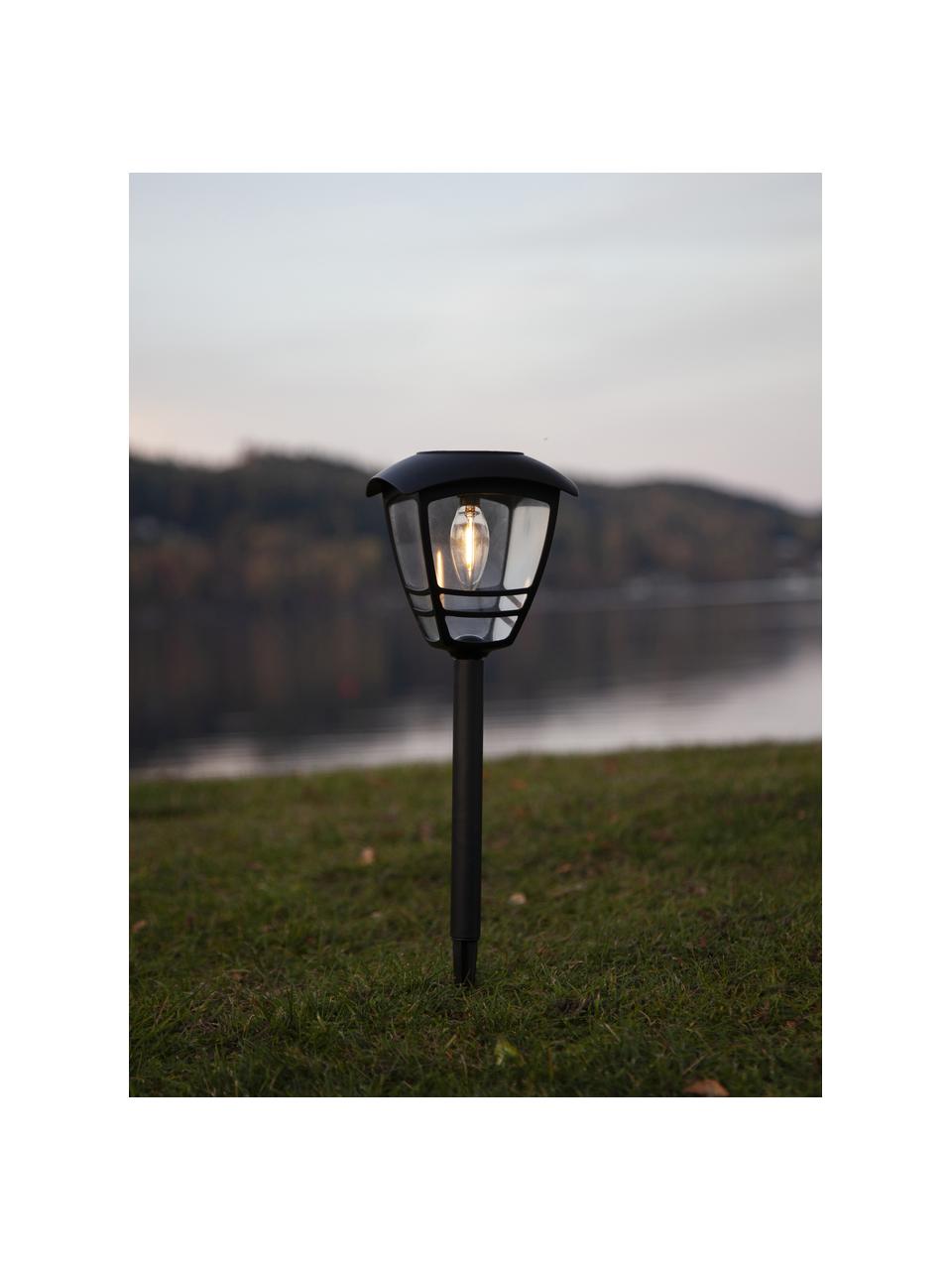 Borne d'éclairage solaire LED Felix, Noir, Ø 14 x haut. 45 cm