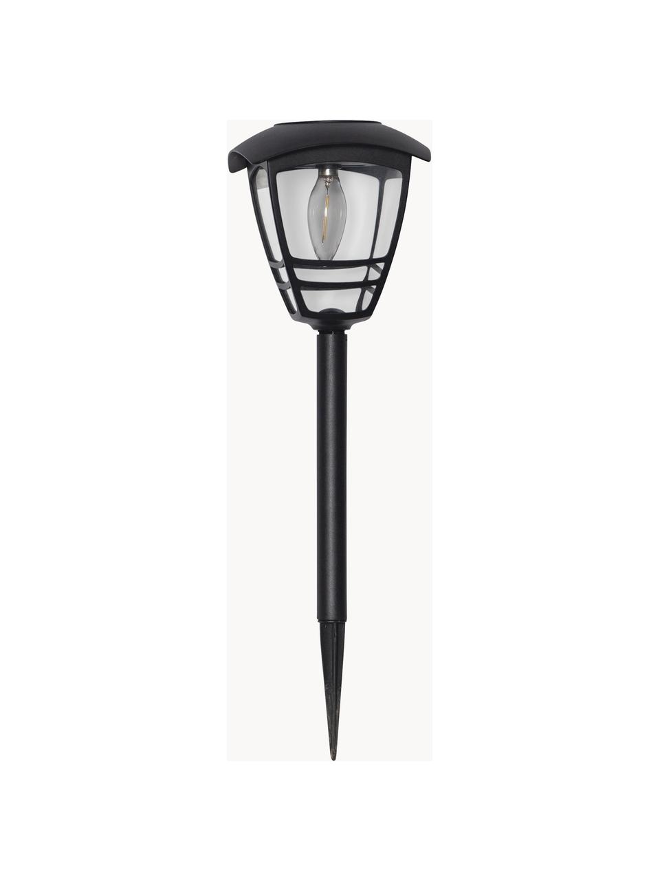 Borne d'éclairage solaire LED Felix, Noir, Ø 14 x haut. 45 cm