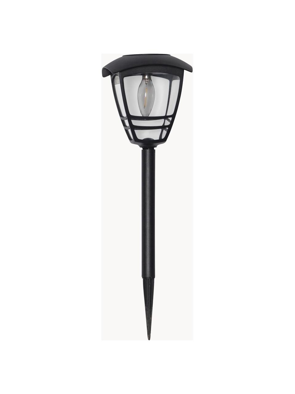 Lámpara solar para exterior Felix, Pantalla: acrílico, Estructura: plástico, Negro, Ø 14 x Al 45 cm