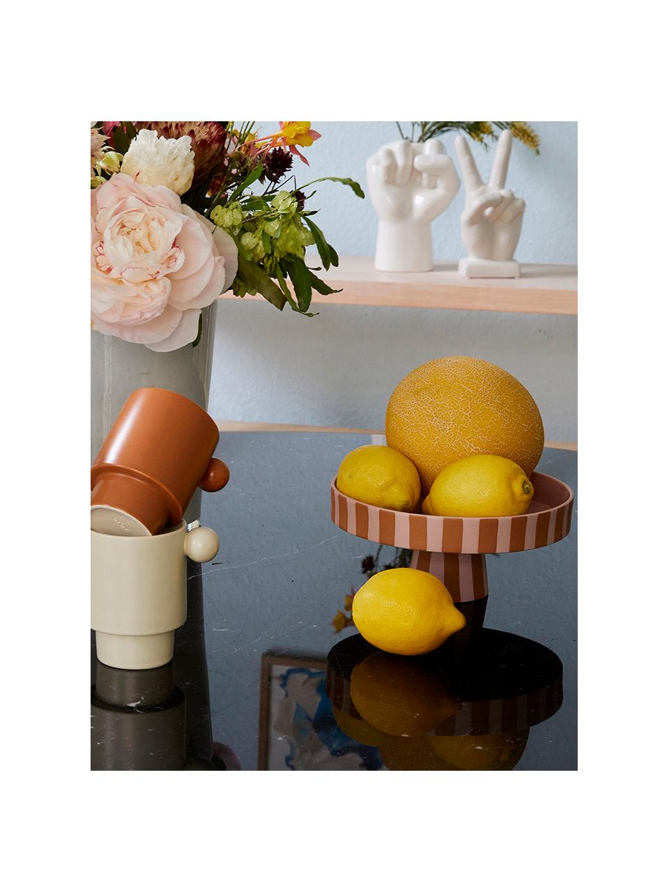 Fuente para postre de cerámicaToppu, Cerámica, Marrón, rosa, Ø 20 x Al 9 cm