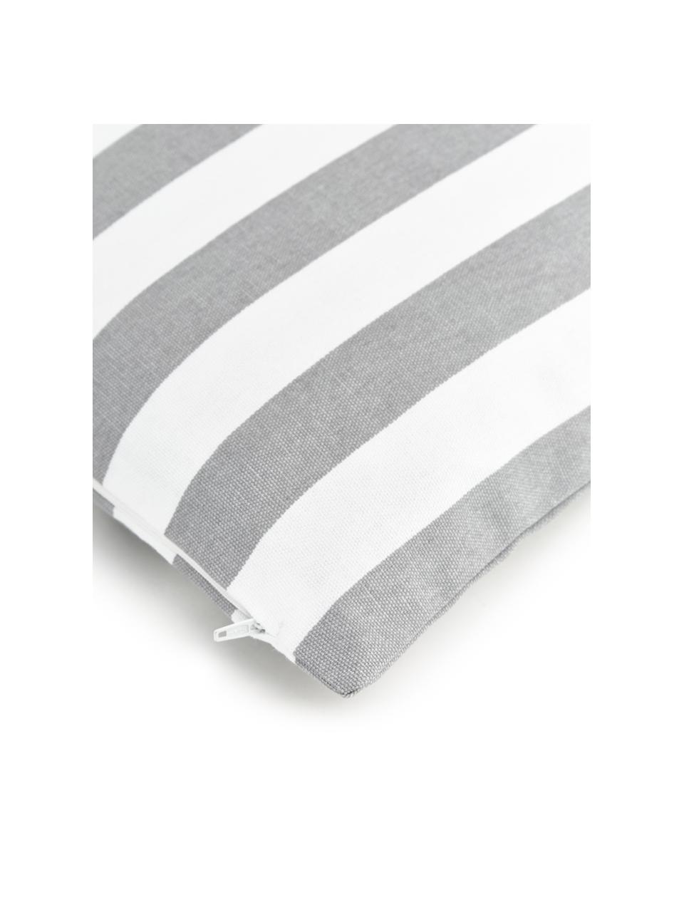 Federa arredo a righe in grigio chiaro/bianco Timon, 100% cotone, Grigio, Larg. 50 x Lung. 50 cm