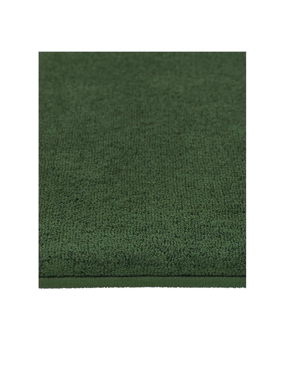 Alfombrilla de baño de algodón ecológico Premium, antideslizante, 100% algodón ecológico con certificado GOTS, Verde, An 50 x L 70 cm