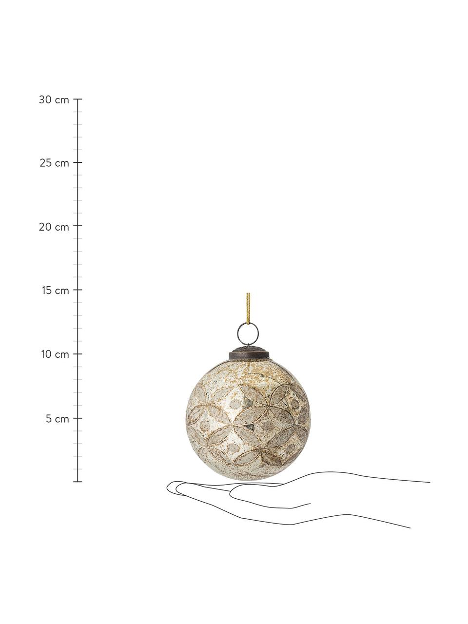 Pallina di Natale Kami, Ø 10 cm, Tonalità beige, Ø 10 cm