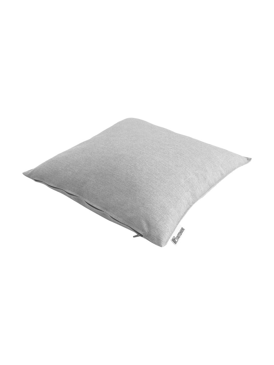 Outdoor kussen Olef, met vulling, 100% katoen, Lichtgrijs, B 45 x L 45 cm