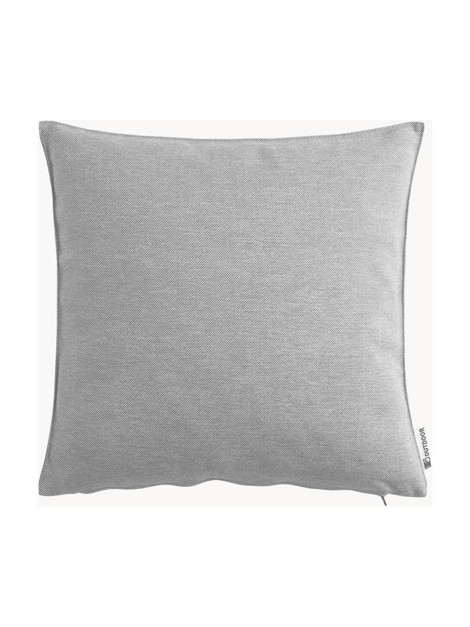 Outdoor kussen Olef, met vulling, 100% katoen, Lichtgrijs, B 45 x L 45 cm