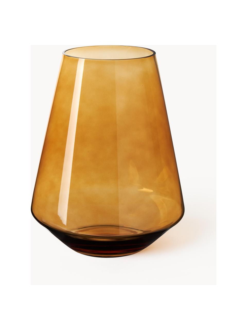 Mundgeblasene Vase Joyce, Glas, Hellbraun, Ø 17 x H 21 cm