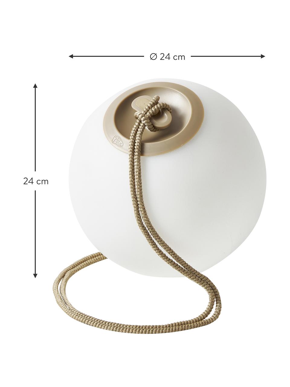 Mobiele dimbare LED hanglamp Norai met kleurverandering en afstandsbediening, Lamp: polyethyleen, Wit, beige, Ø 24 x H 24 cm
