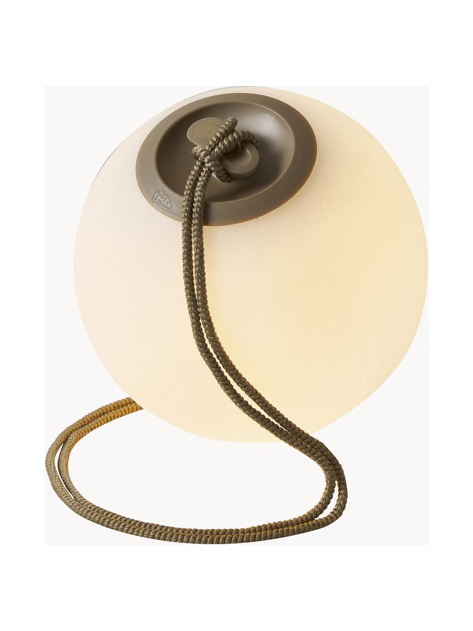 Mobiele dimbare LED hanglamp Norai met kleurverandering en afstandsbediening, Lamp: polyethyleen, Wit, beige, Ø 24 x H 24 cm