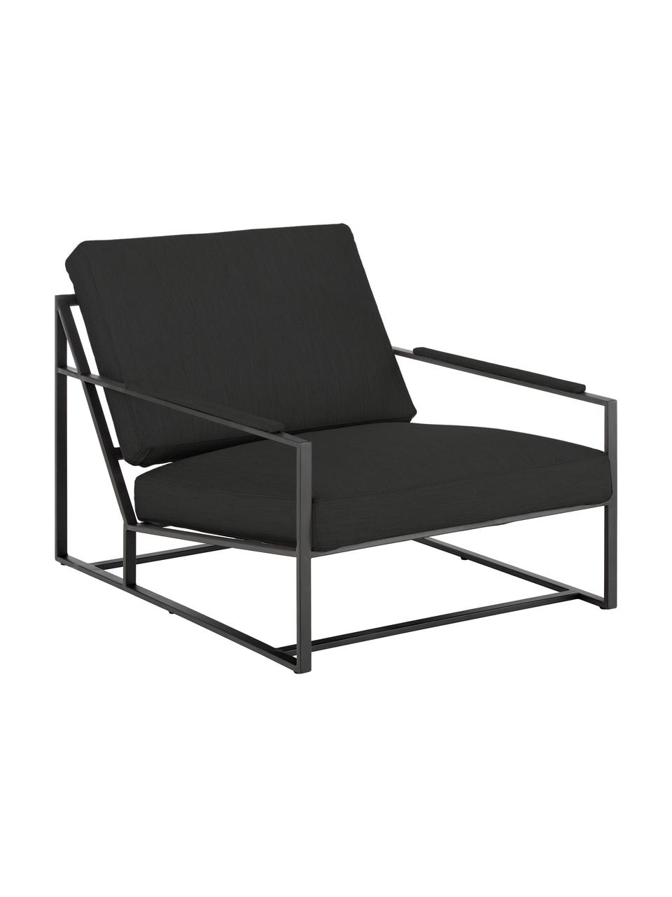 Chaise lounge Andy, 2 élém., Tissu anthracite, Lot de différentes tailles