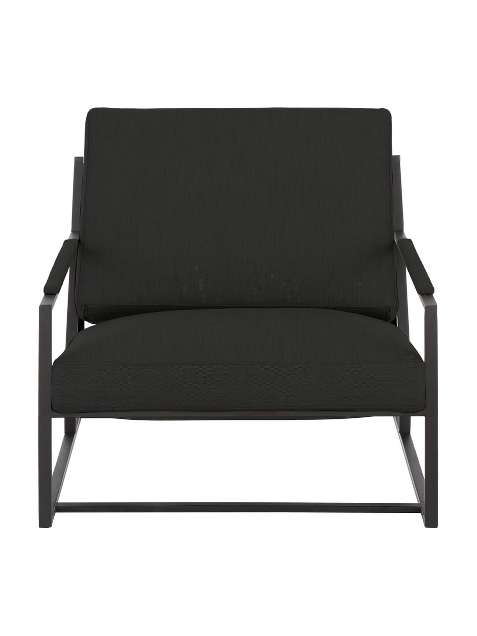 Chaise lounge Andy, 2 élém., Tissu anthracite, Lot de différentes tailles