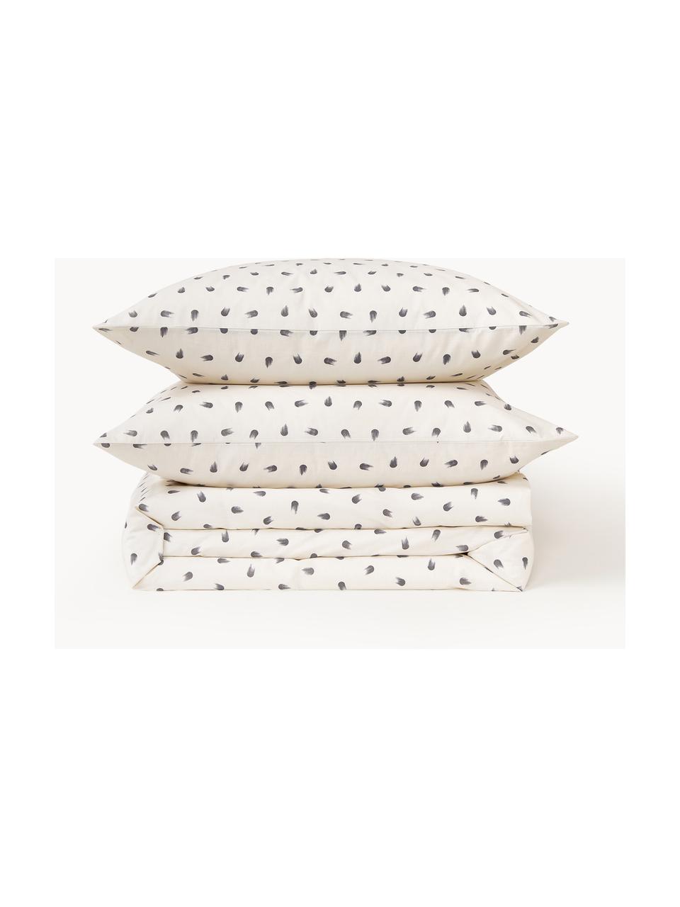Baumwoll-Bettdeckenbezug Amma mit Tupfen-Muster, Webart: Renforcé Fadendichte 144 , Off White, B 200 x L 200 cm