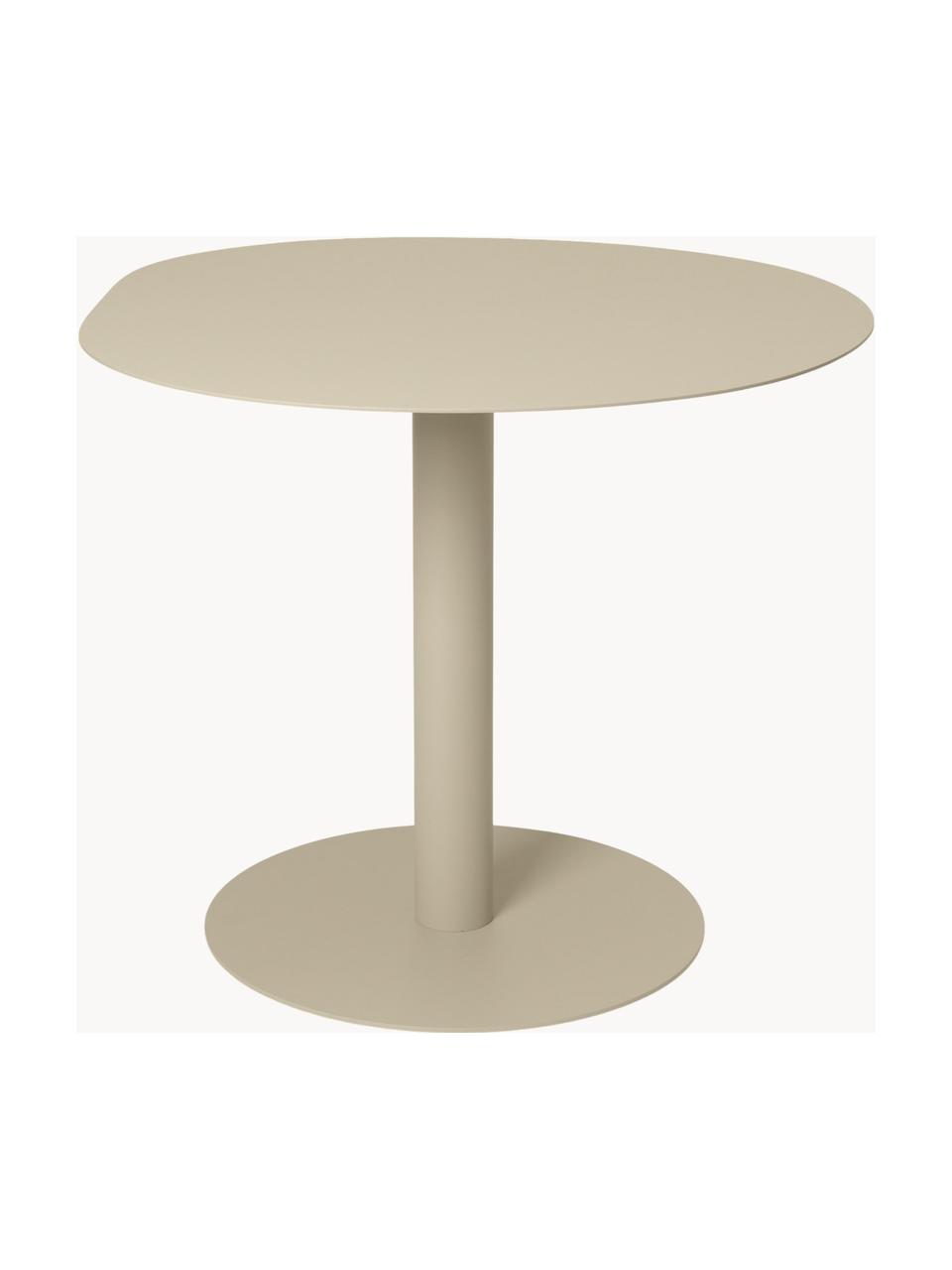 Table de forme organique Pond, Ø 88 cm, Acier de structure, revêtu par poudre et galvanisé, Beige clair, mat, Ø 88 cm