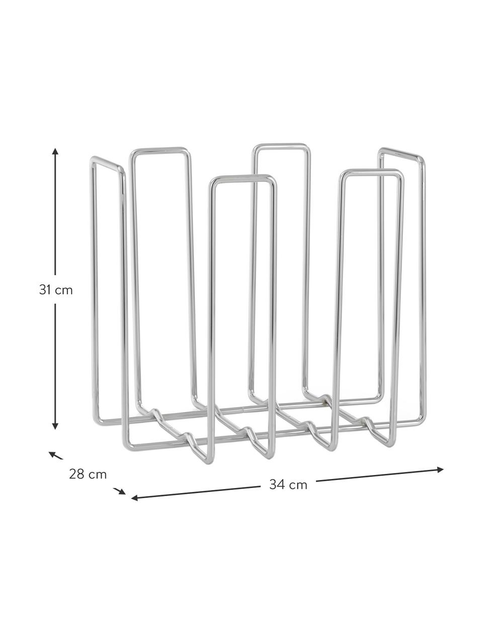 Zeitschriftenhalter Wires, Stahl, verchromt, Chrom, 34 x 31 cm